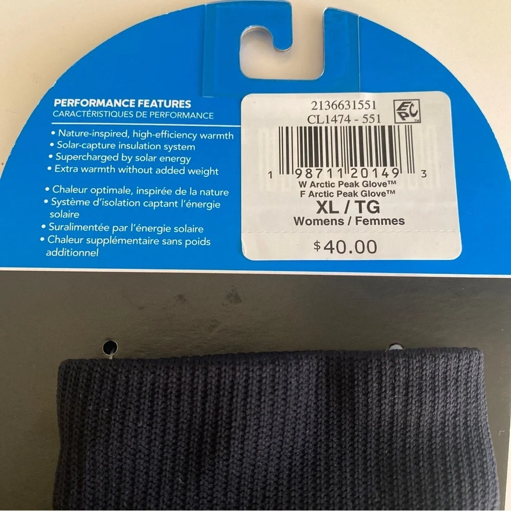 Columbia Women’s Arctic Peak Gloves in Dark Gray and Black